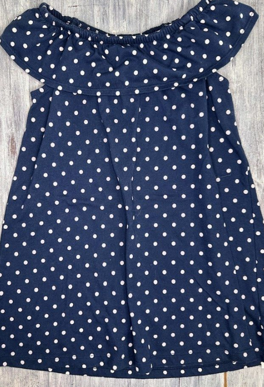 Wonder Nation: Navy Polk-a-Dot Dress- 4T