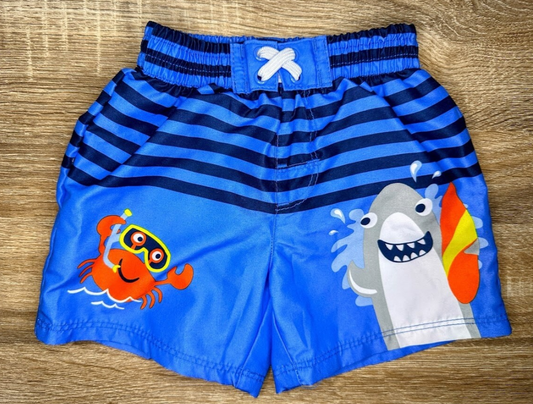 Wonder Nation: Stripe Swim Shorts- 3/6m