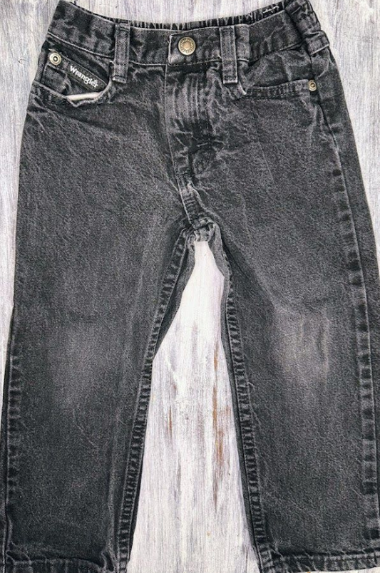 Wrangler: Black Denim Pants- 4T