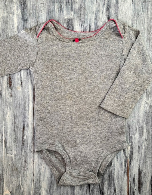 Carter's: Gray LS Bodysuit- 12m