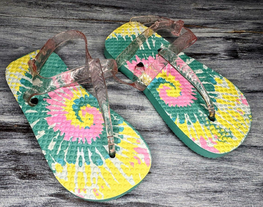 Tie Dye Flip Flops- 9/10c