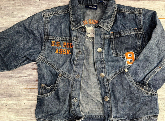 U.S. Polo: Button Denim Jacket- 3T