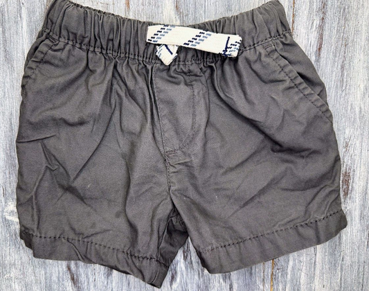 Carter's: Gray Pull Up Shorts- 6m