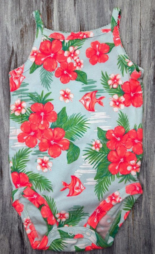 Carter's: Hawaiian Floral Bodysuit- 9m