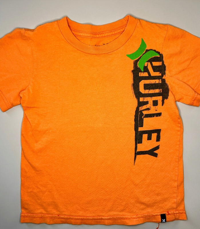 Hurley: Orange Graphic Tee- 4