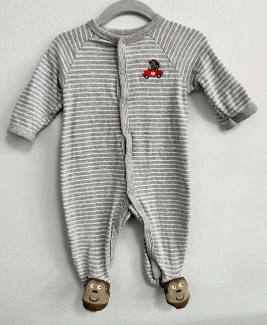 Carter's: Monkey Button Sleeper- 6m