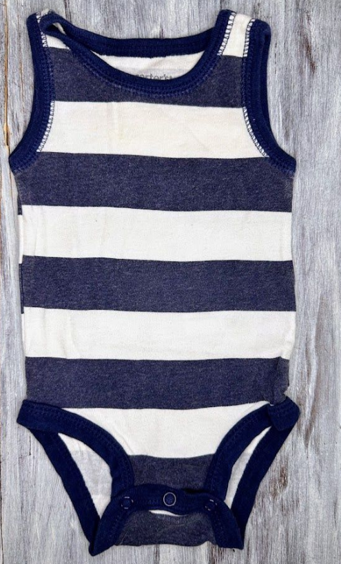 Carter's: Navy Stripe Tank Bodysuit- 3m