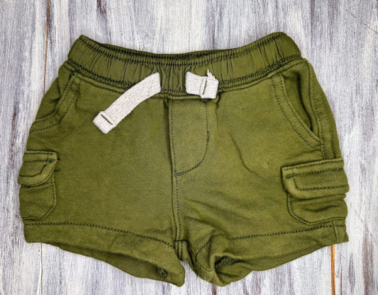 Carter's: Olive Soft Cargo Shorts- 3m