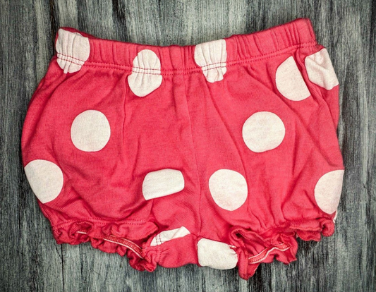 Carter's: Pink Polk-a-Dot Bubble Shorts- 3m