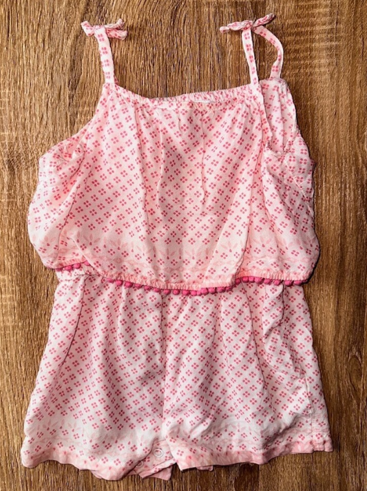 Carter's: Pink Pom Romper- 18m