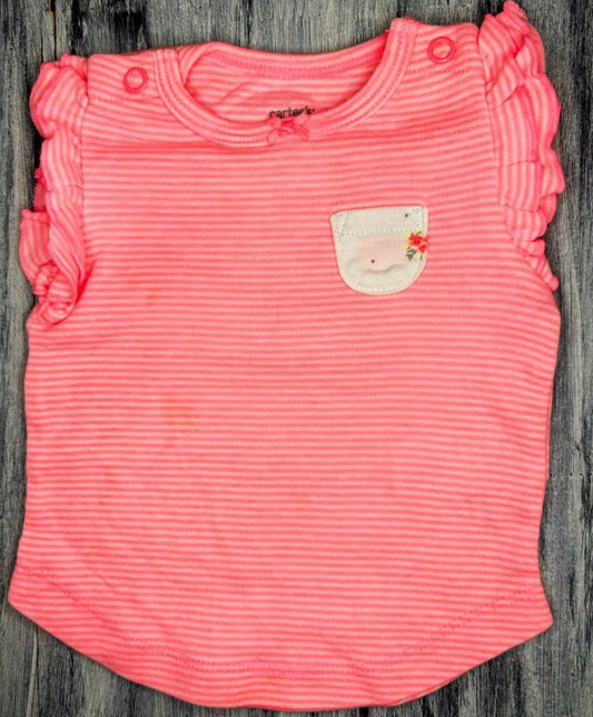 Carter's: Pink Stripe Tee- 3m