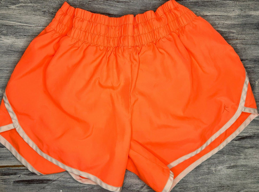 Danskin Now: Neon Peach Athletic Shorts- Adult XS (0/2)