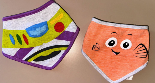 Disney: 2pc Nemo + Buzz Bibs- 0/12m