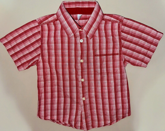 Carter’s: Red Stripe Button Up- 4T