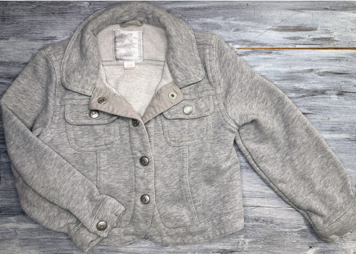 Gymboree: Gray Button Jacket- 4T/5T