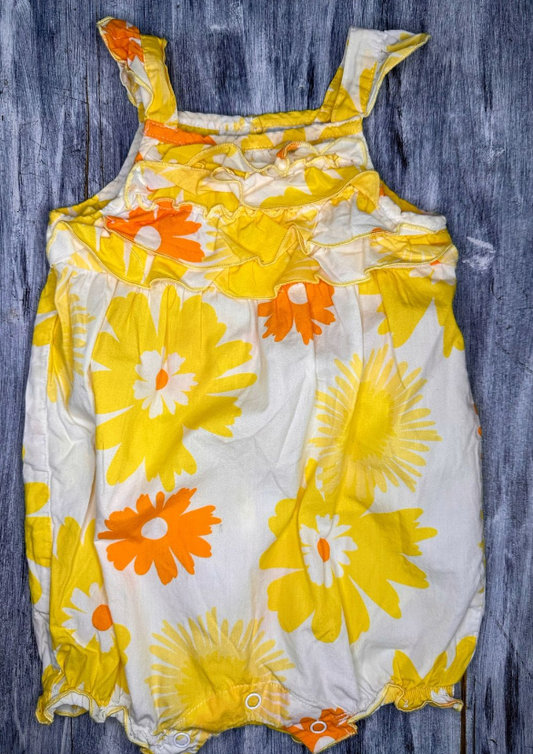 Carter’s: Yellow Floral Romper- 12m