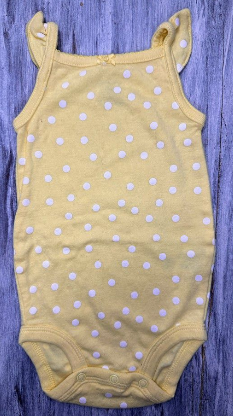 Carter's: Yellow Polk-a-Dot Tank Bodysuit - 9m