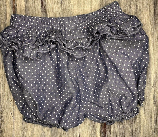 Just One You: Blue Polk-a-Dot Bubble Shorts- 3m