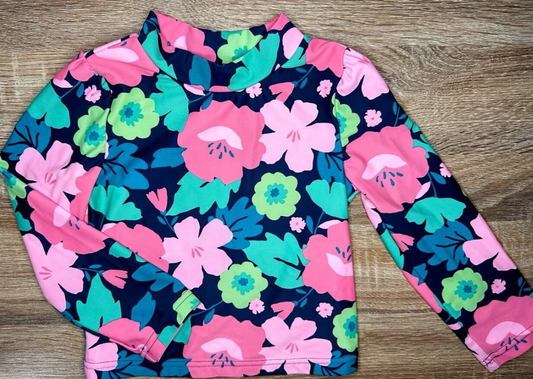 Just One You: Floral Rashguard Top- 3T