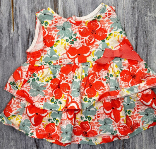 Just One You: Flower Ruffle Dress- 12m