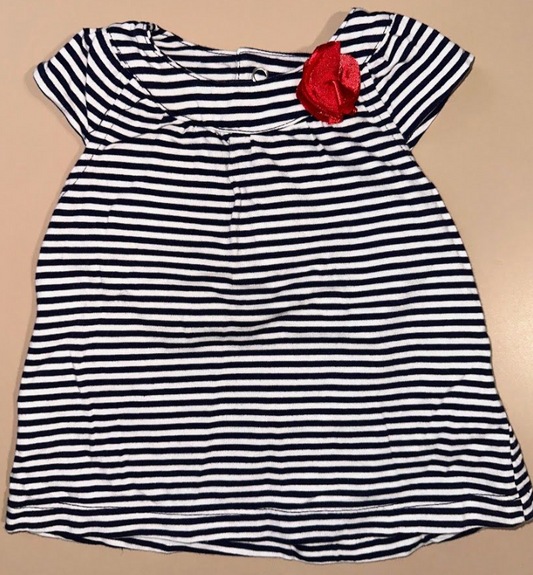 Just One You: Navy Stripe Tank- 9m