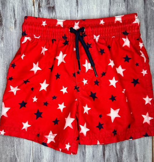 Just One You: Patriotic Star Swim Shorts- 18m