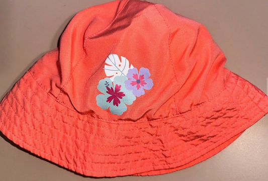 Wonder Nation: Peach Floral Sun Hat- OS